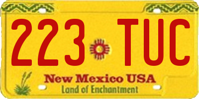 NM license plate 223TUC