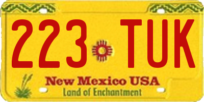 NM license plate 223TUK