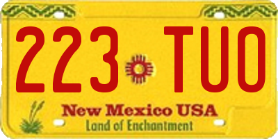 NM license plate 223TUO