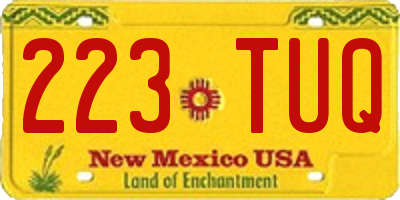 NM license plate 223TUQ