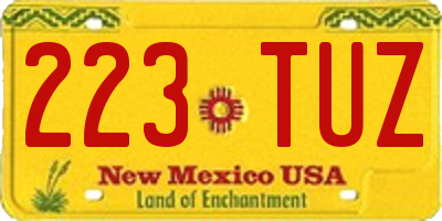 NM license plate 223TUZ