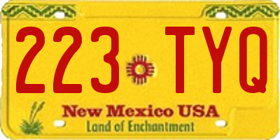 NM license plate 223TYQ