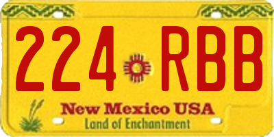NM license plate 224RBB