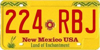 NM license plate 224RBJ