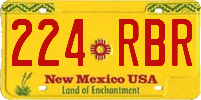 NM license plate 224RBR