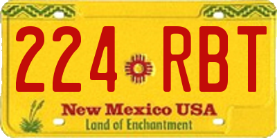 NM license plate 224RBT