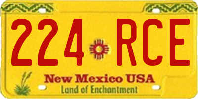 NM license plate 224RCE
