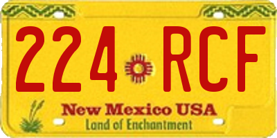 NM license plate 224RCF