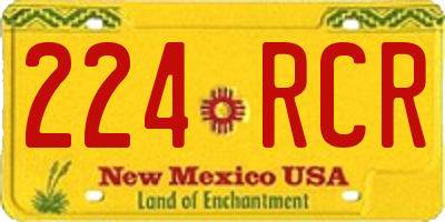 NM license plate 224RCR