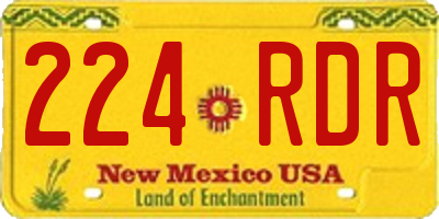 NM license plate 224RDR
