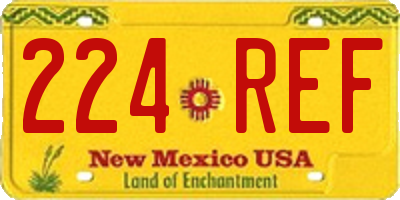 NM license plate 224REF