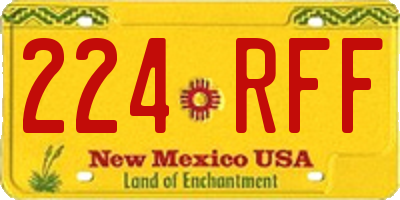 NM license plate 224RFF