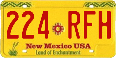 NM license plate 224RFH