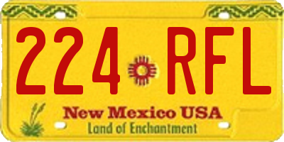 NM license plate 224RFL