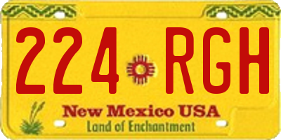 NM license plate 224RGH