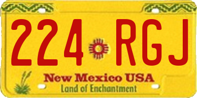 NM license plate 224RGJ