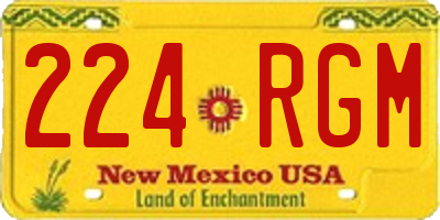 NM license plate 224RGM