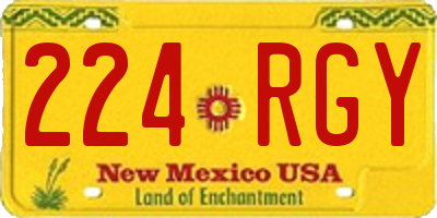 NM license plate 224RGY