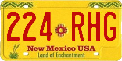 NM license plate 224RHG