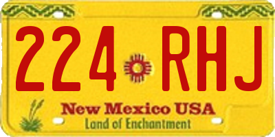 NM license plate 224RHJ