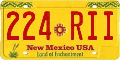 NM license plate 224RII