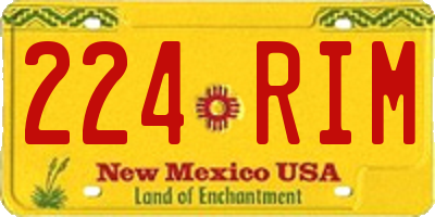 NM license plate 224RIM