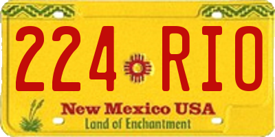 NM license plate 224RIO