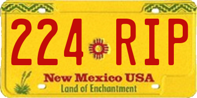 NM license plate 224RIP