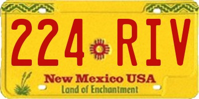 NM license plate 224RIV