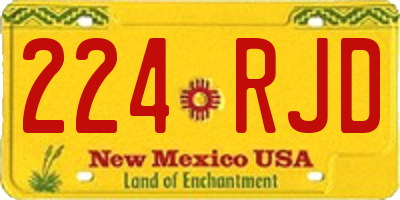 NM license plate 224RJD