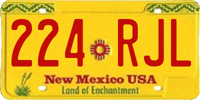 NM license plate 224RJL
