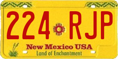 NM license plate 224RJP
