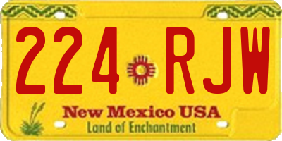 NM license plate 224RJW