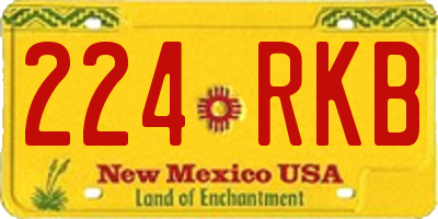NM license plate 224RKB