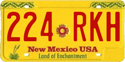 NM license plate 224RKH
