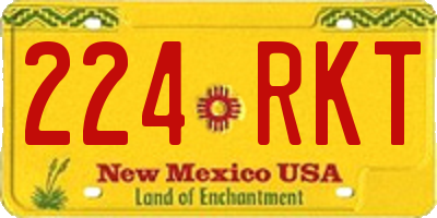 NM license plate 224RKT