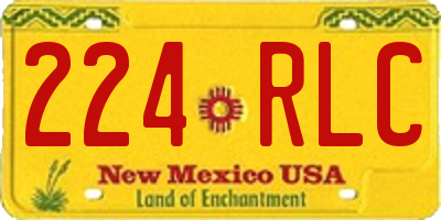 NM license plate 224RLC