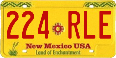 NM license plate 224RLE