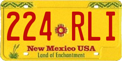 NM license plate 224RLI