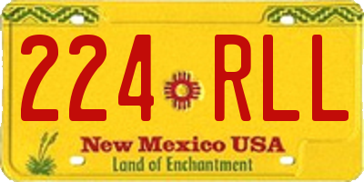 NM license plate 224RLL