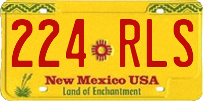 NM license plate 224RLS