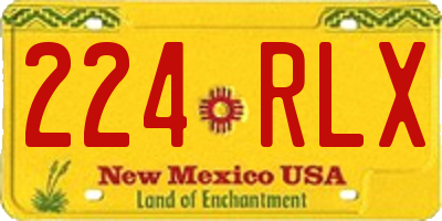 NM license plate 224RLX