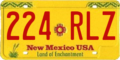 NM license plate 224RLZ