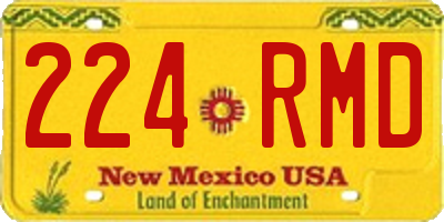 NM license plate 224RMD