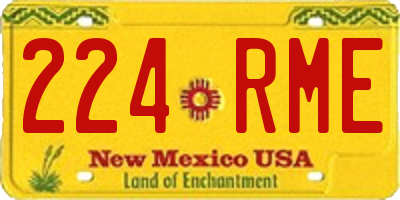 NM license plate 224RME
