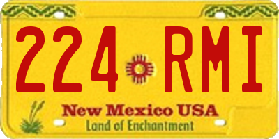 NM license plate 224RMI