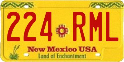 NM license plate 224RML