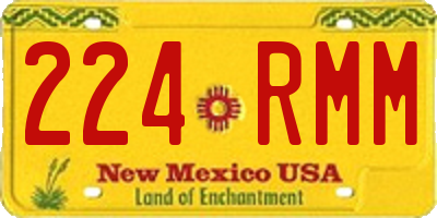 NM license plate 224RMM