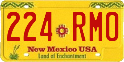 NM license plate 224RMO