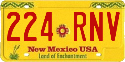 NM license plate 224RNV